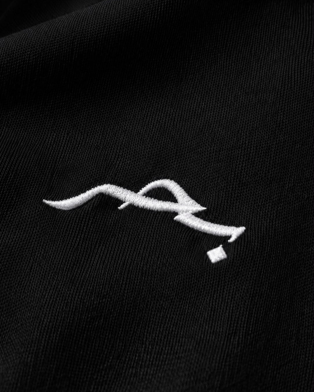 CROPPED POLO SHIRT - BLACK