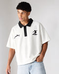 CROPPED POLO SHIRT - WHITE